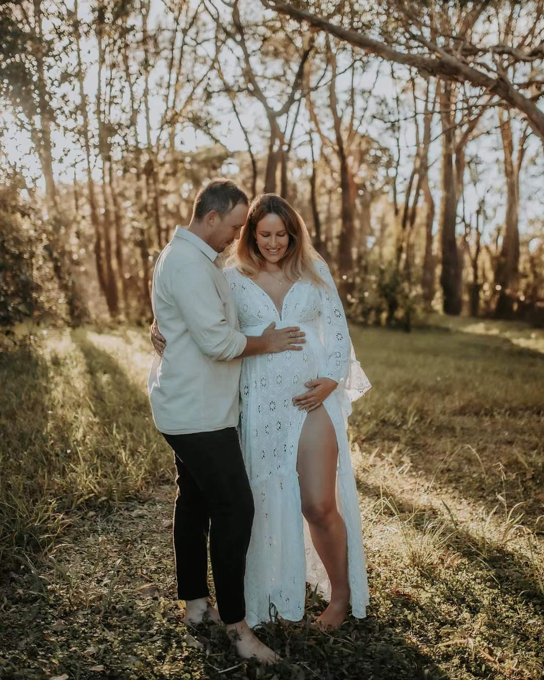Vestido premamá bohemio con cuello en V de algodón natural - imagen 5