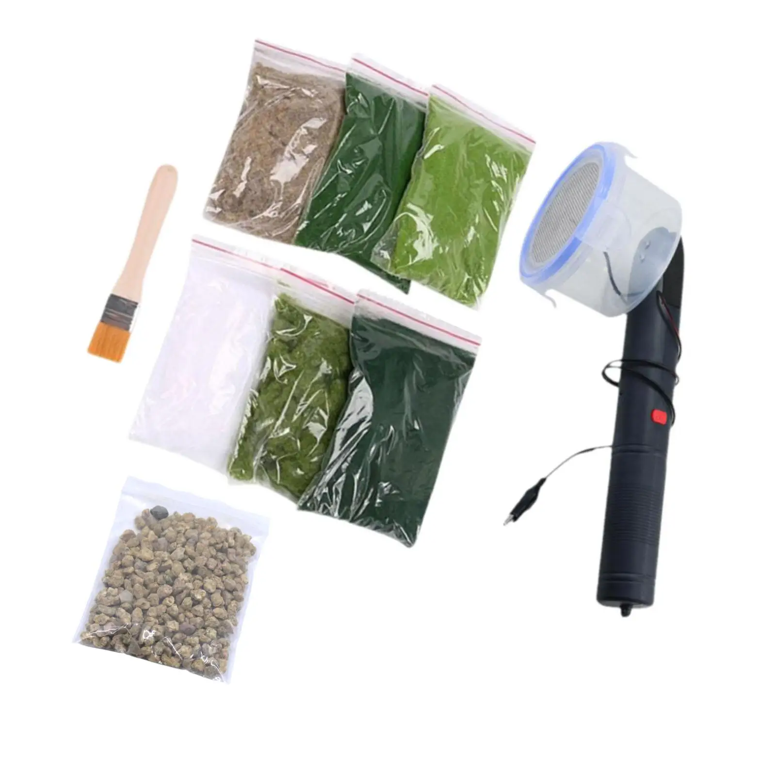 Static Grass Flocking Applicator for Miniature Scene Model Railway Terrain