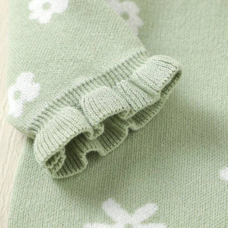 Mono bebé niña de algodón invierno suave con cuello redondo - imagen 5