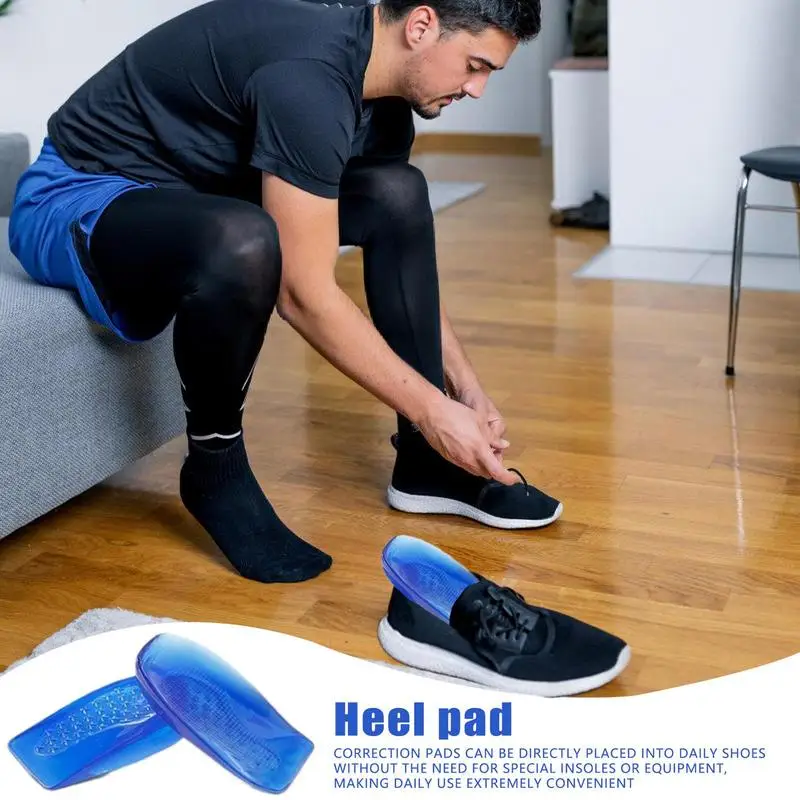 Plantillas ortopédicas, 1 par, corrección de piernas, almohadilla para el talón, almohadillas para el talón, almohadilla para el talón de silicona, cómodas inserciones para el talón, corrección de la copa del talón - imagen 2