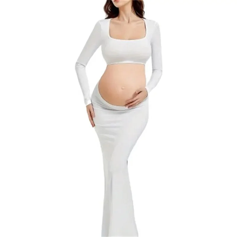 Vestido de maternidad elástico para sesión de fotos en embarazo - imagen 2