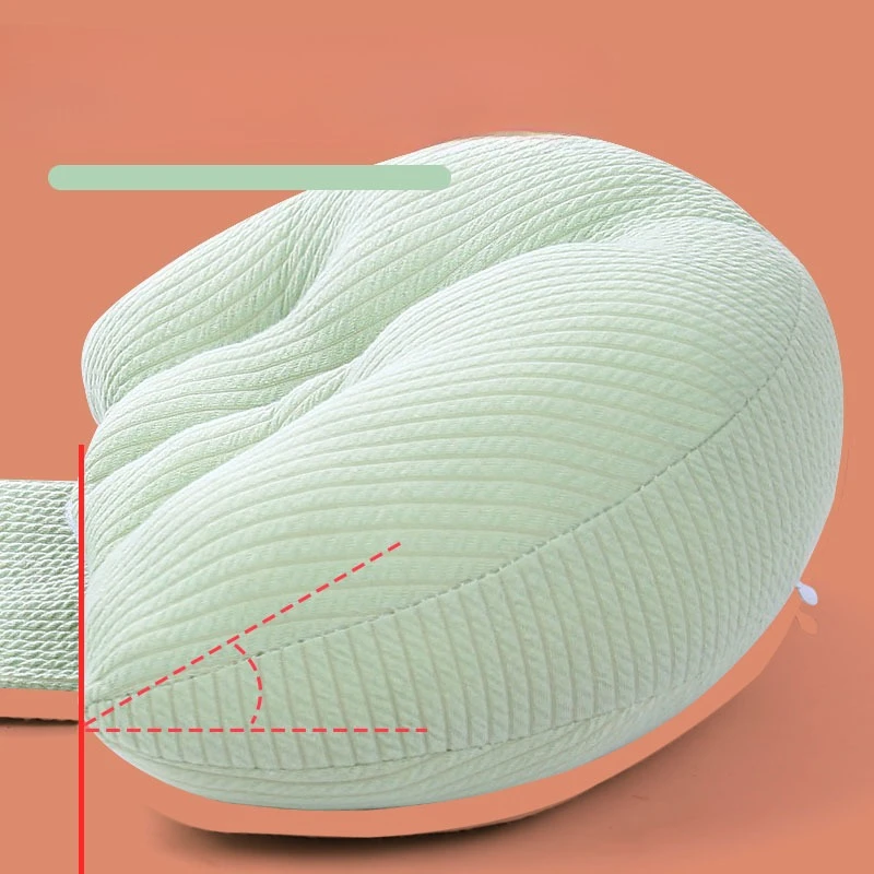 Almohada de embarazo de algodón de punto, cojín de soporte para dormir lateral con levantamiento del vientre, relleno elástico, tela agradable para la piel - imagen 3