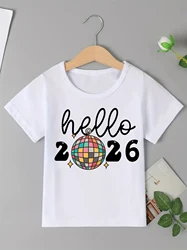 Camiseta Kawaii estrella planeta 2026 para bebés y niños