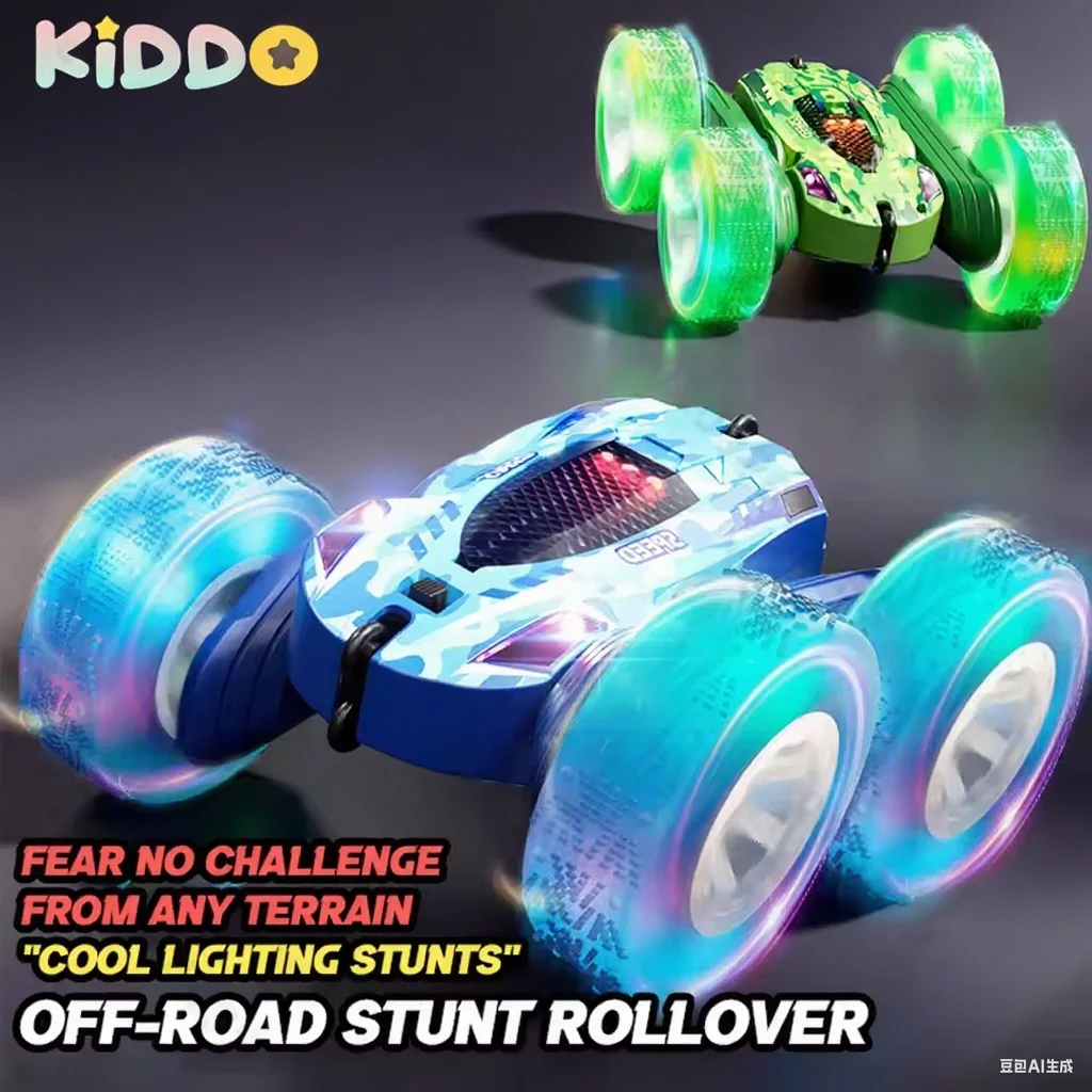 Coche acrobático RC con tapa de doble cara, coches de Control remoto de 2,4G, rotación de 360 grados, coche de derrape todoterreno, regalos para niños, Navidad - imagen 2
