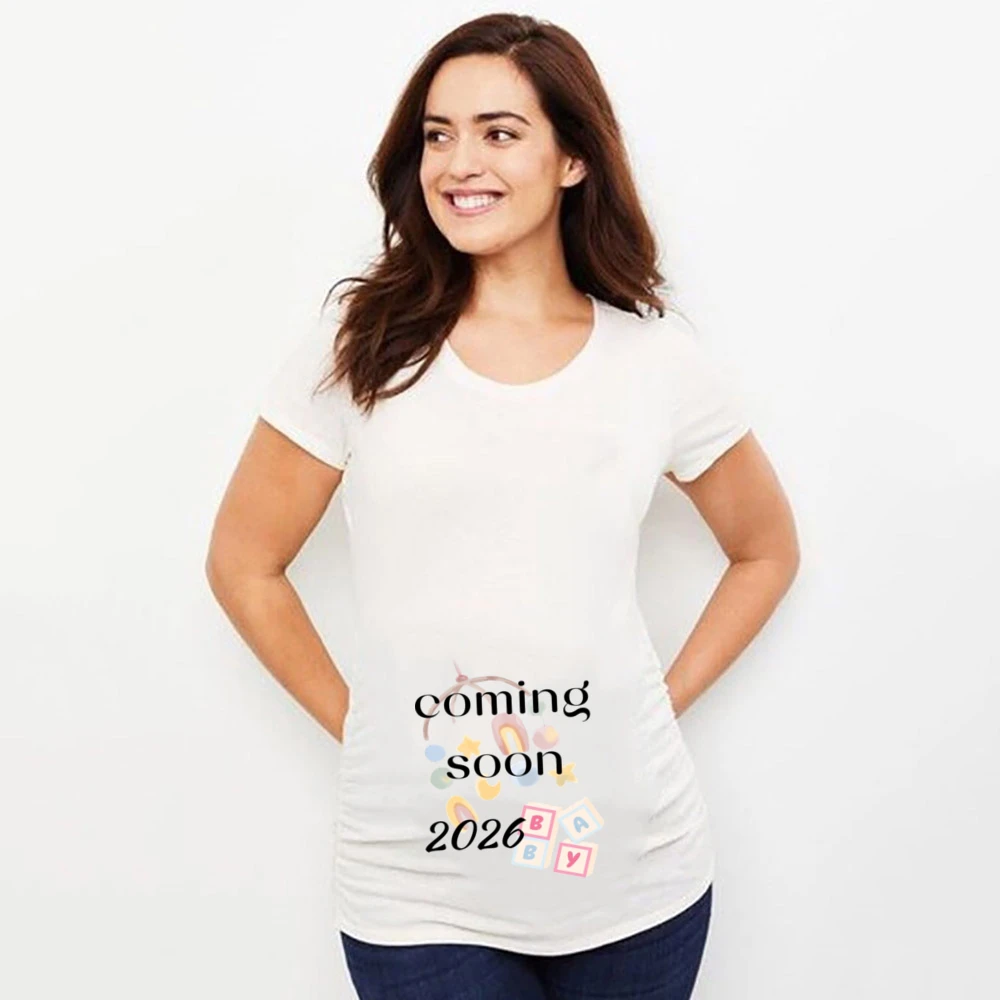Camiseta anuncio embarazo – Ropa de verano para futura mamá - imagen 2