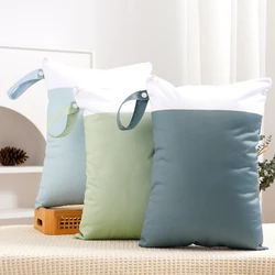 Organizador de cochecito reutilizable impermeable con asa, bolsa húmeda, bolsa de almacenamiento de tela Ideal para natación y pañales de bebé, gimnasio en piscina y playa