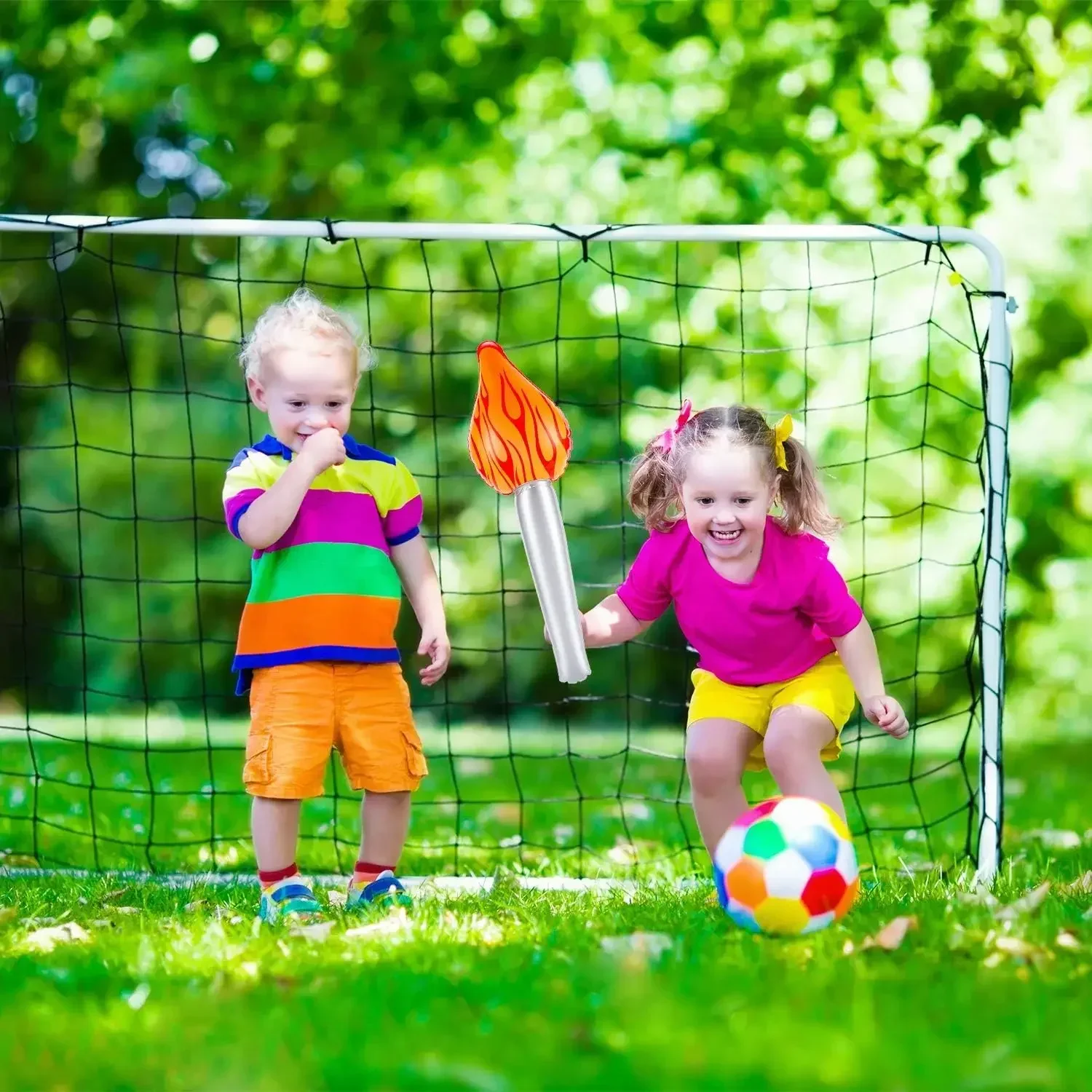 Linterna inflable de 1/5 piezas para niños, juguete de simulación, divertido, se infla para Halloween, Cosplay, fiesta temática, juegos deportivos - imagen 4
