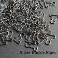 silver-buckles 10pcs