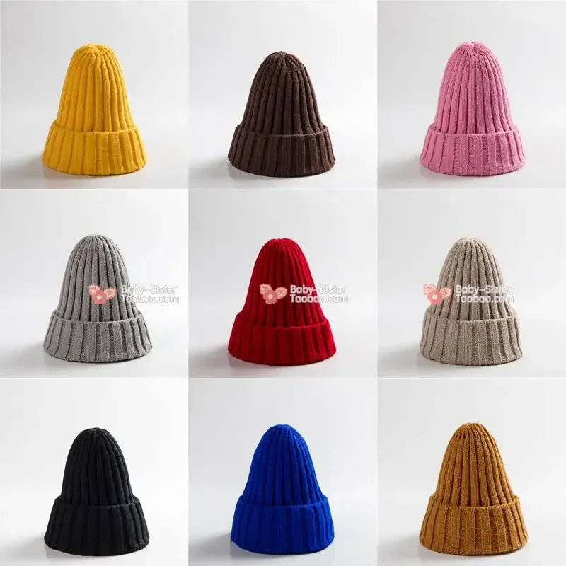 Gorro de invierno punto acanalado holgado unisex cálido europeo - imagen 2