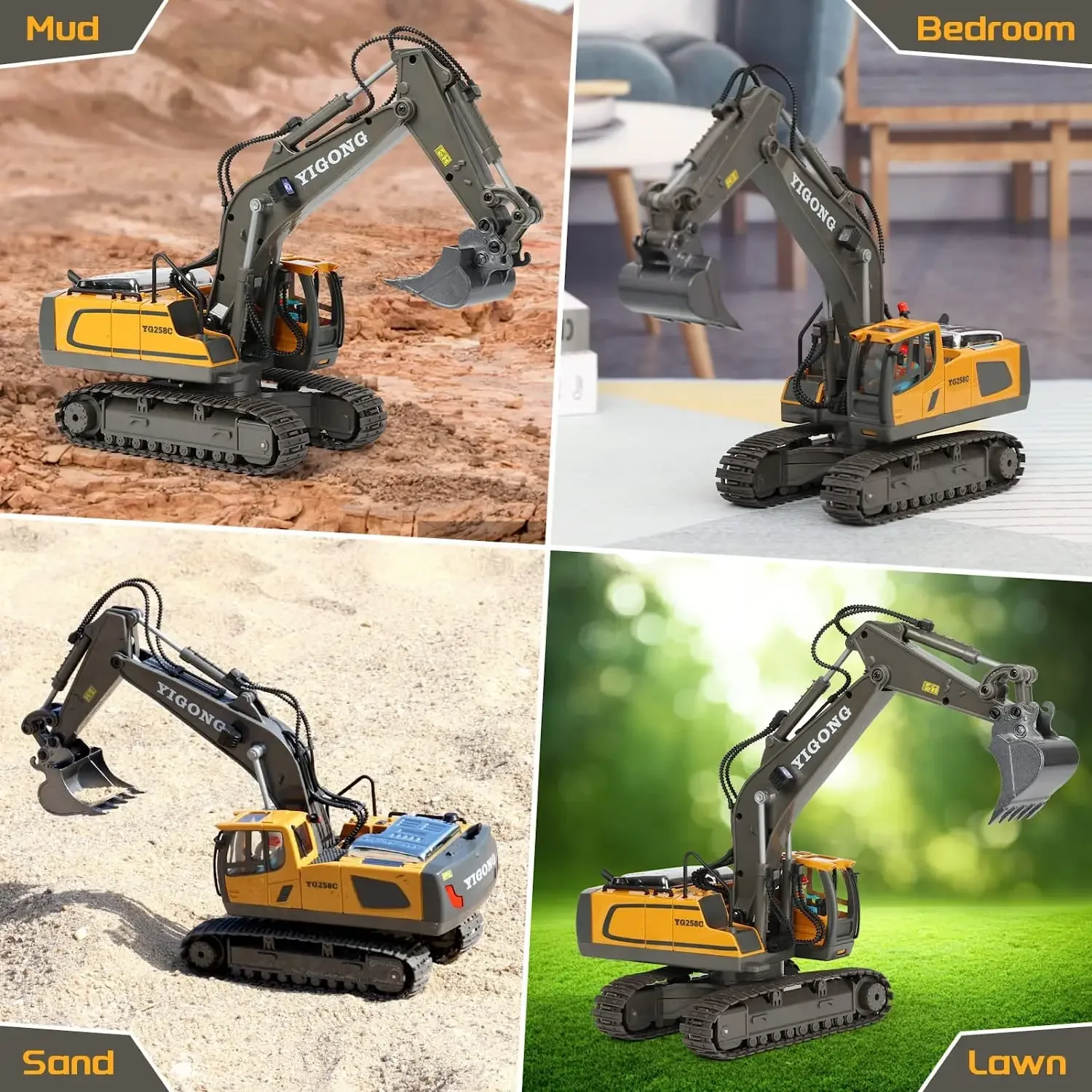 Excavadora RC 1:20 control remoto 2,4G - Regalo Día del Niño - imagen 2
