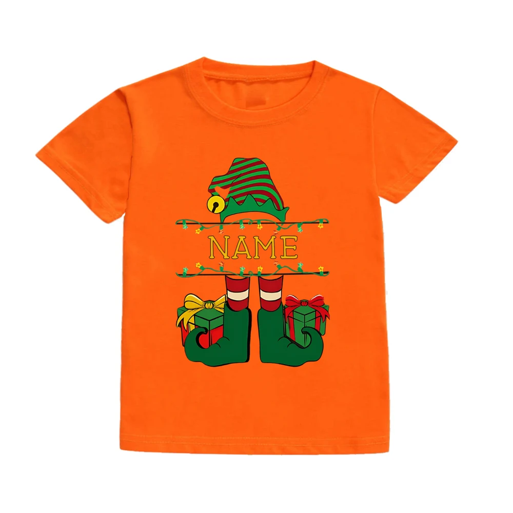 Camiseta de Navidad personalizada con nombre personalizado, camisa para niños pequeños, ropa para niños y niñas, camisas de Navidad para niños, camiseta de regalo para fiesta de Navidad para niños - imagen 5