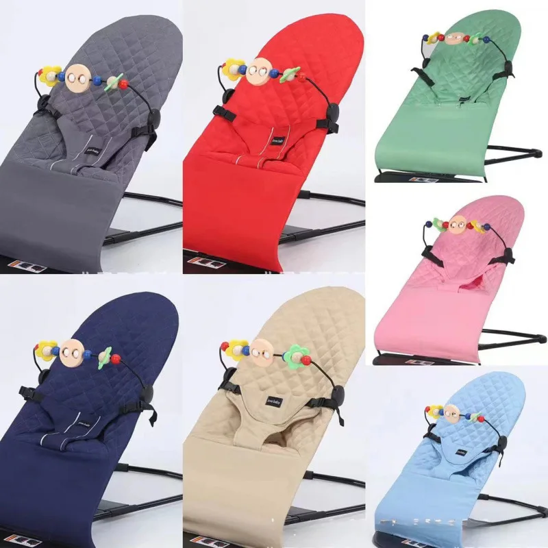 IMBABY-sillón basculante para bebé, asiento portátil para bebé con toallita, columpio reclinable ajustable para recién nacido, ergonómico, 0-12M - imagen 2