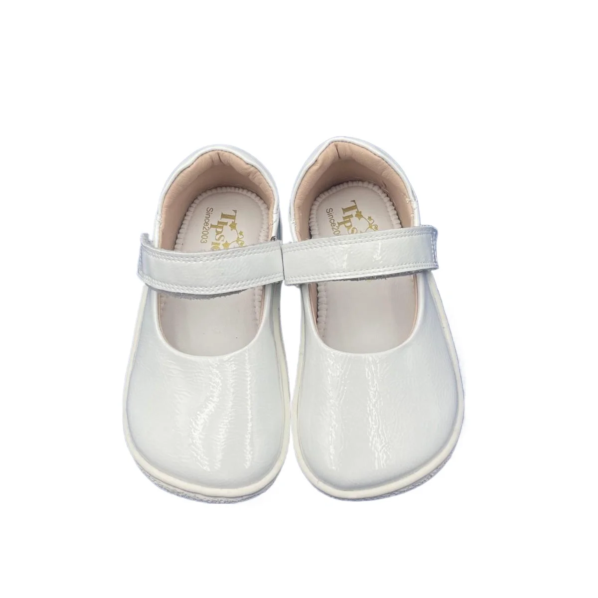 Tipsietoes, nuevo zapato Mary Jane de cuero genuino para niñas y niños, zapatillas descalzas, peso ligero, minimalista, doble correa