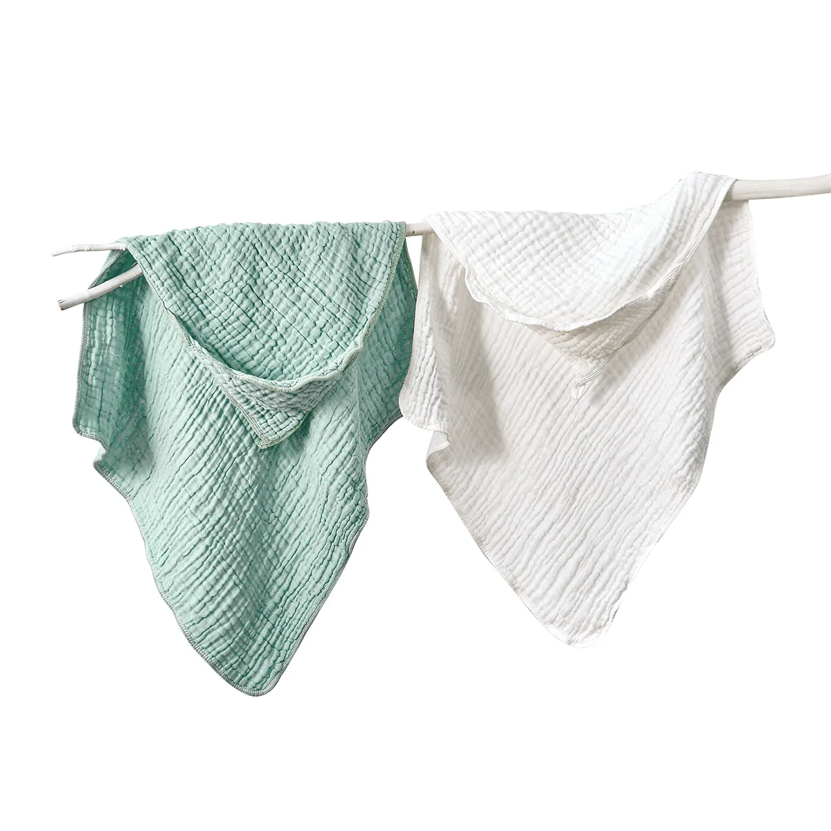 HappyFlute Albornoz de bebé Color liso algodón súper suave 80*80CM cuerda y capucha para baño playa piscina uso multiusos - imagen 2