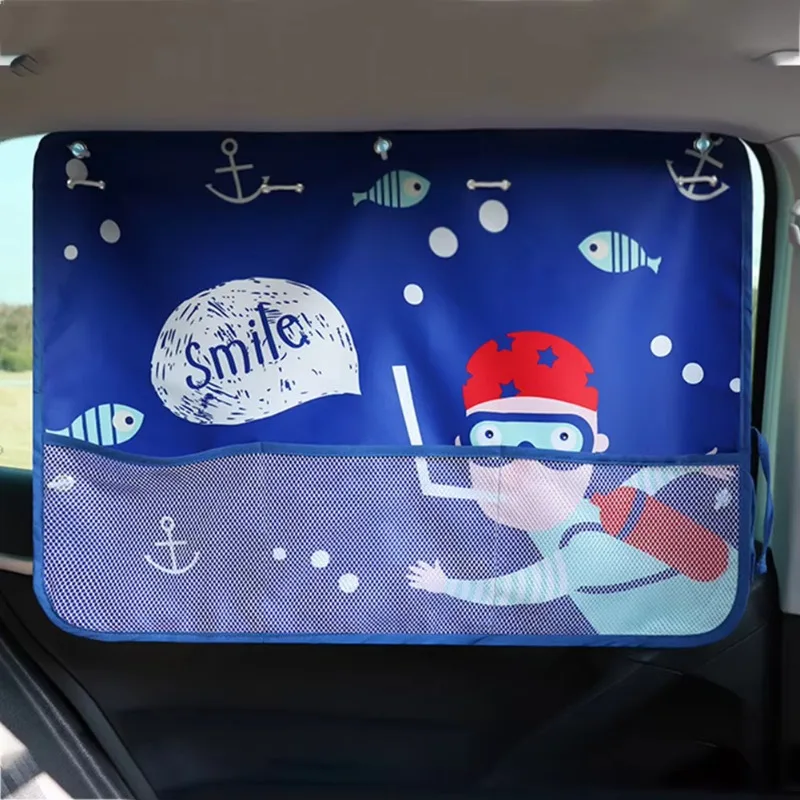Parasoles para ventana de coche, cubierta para parasol, ventanas laterales, privacidad, lindos animales, dinosaurios, cortina de dibujos animados, bloqueador solar, Compatible con coche SUV