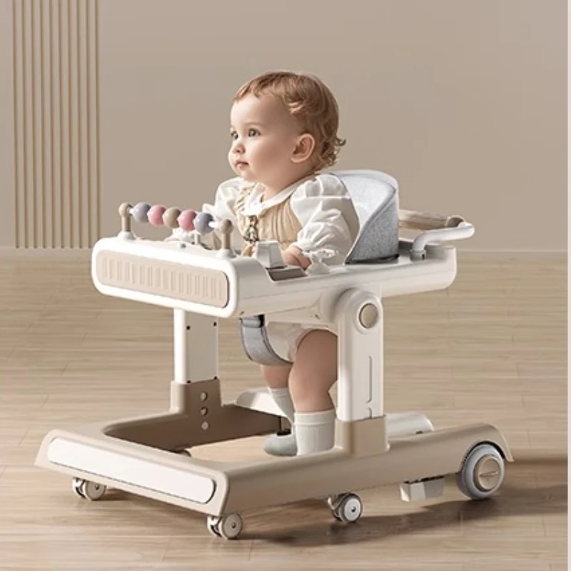 ‌ Andador antideslizante para bebé, carrito de empuje para sentarse a pie, marco triangular estable con crucero de aprendizaje seguro de altura de 3 posiciones ‌   multifuncional - imagen 4