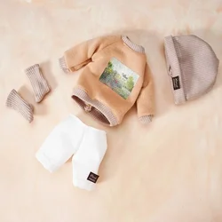 Sudadera con capucha hecha a mano para muñeca pequeña
