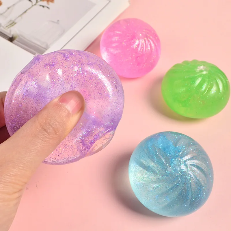 Pelota antiestrés sensorial con purpurina de colores