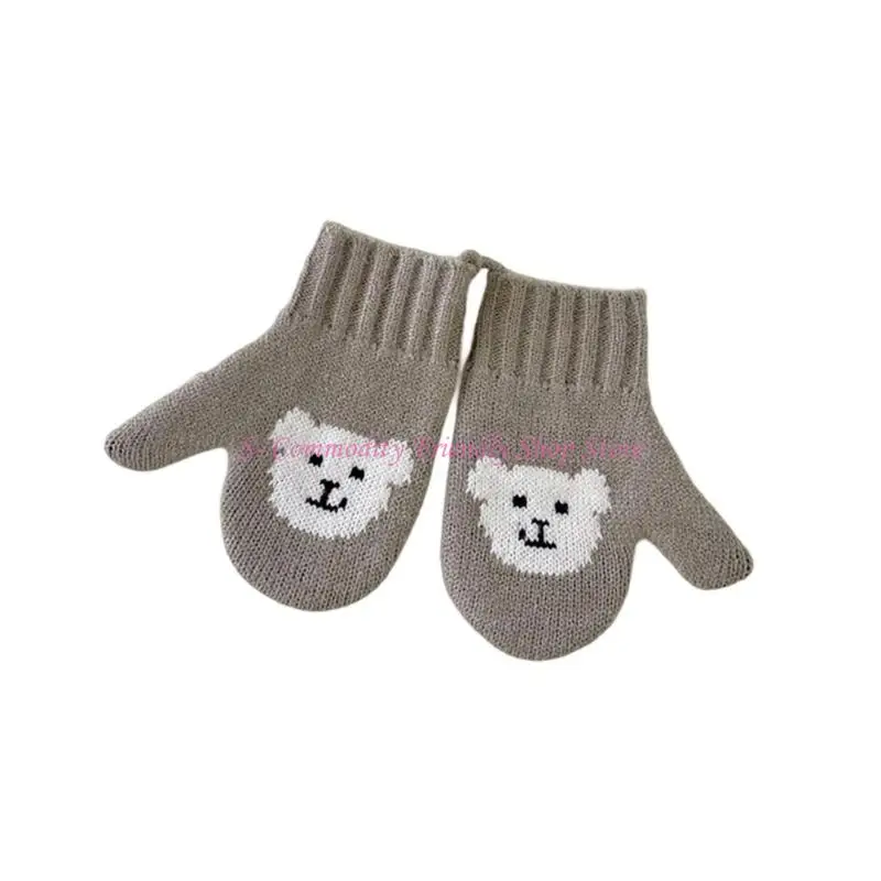 85ae Mittanes térmicos para bebés con cuello seguridad Cordel cuello suave 2 a 5 años tibio