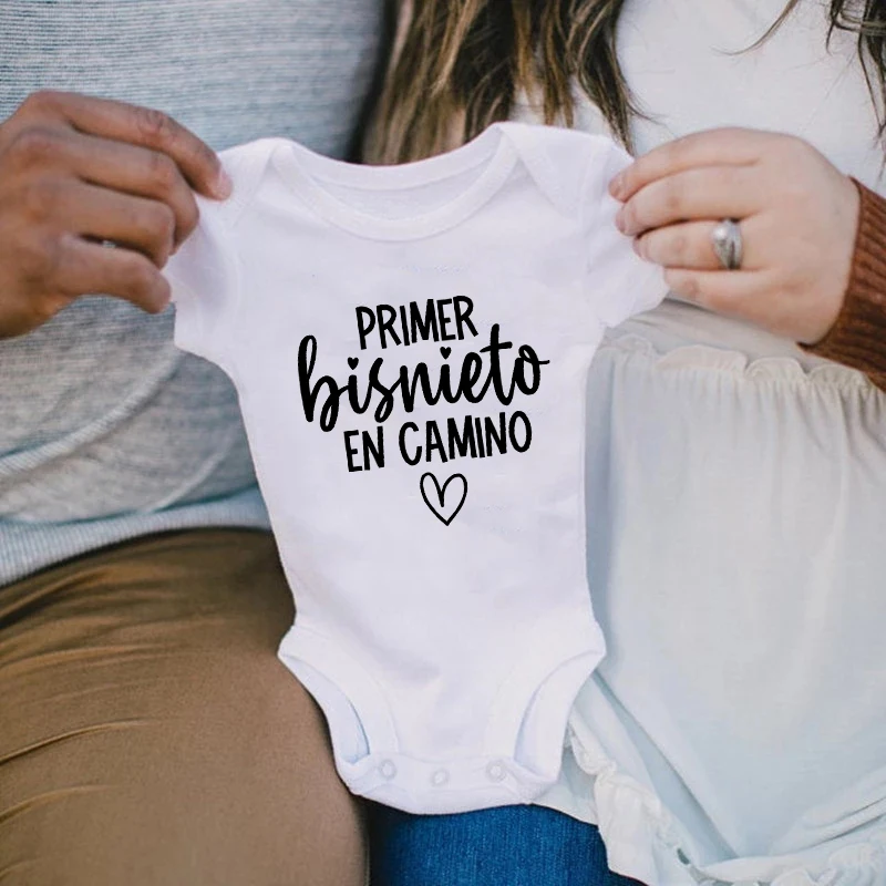 Hola gran abuelo abuela anuncio de embarazo mameluco ropa infantil mono recién nacido regalos de Baby Shower