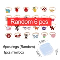 6 rings 3.5cm box
