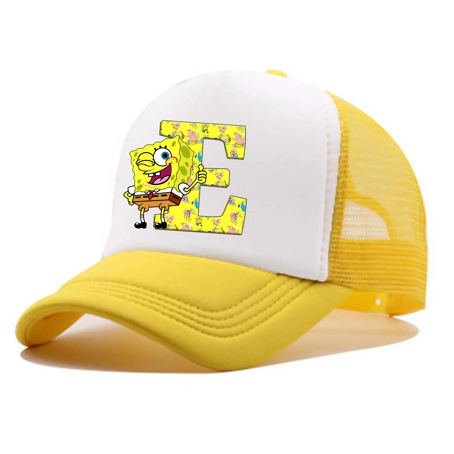 Gorra de béisbol Bob Esponja para niños – Amarilla con visera de malla - imagen 5