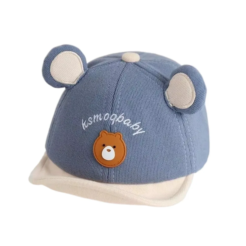 Nueva gorra de béisbol de oso de dibujos animados para bebé con orejas, sombrero para el sol informal, sombrero con visera infantil de Animal bonito para niños y niñas - imagen 2