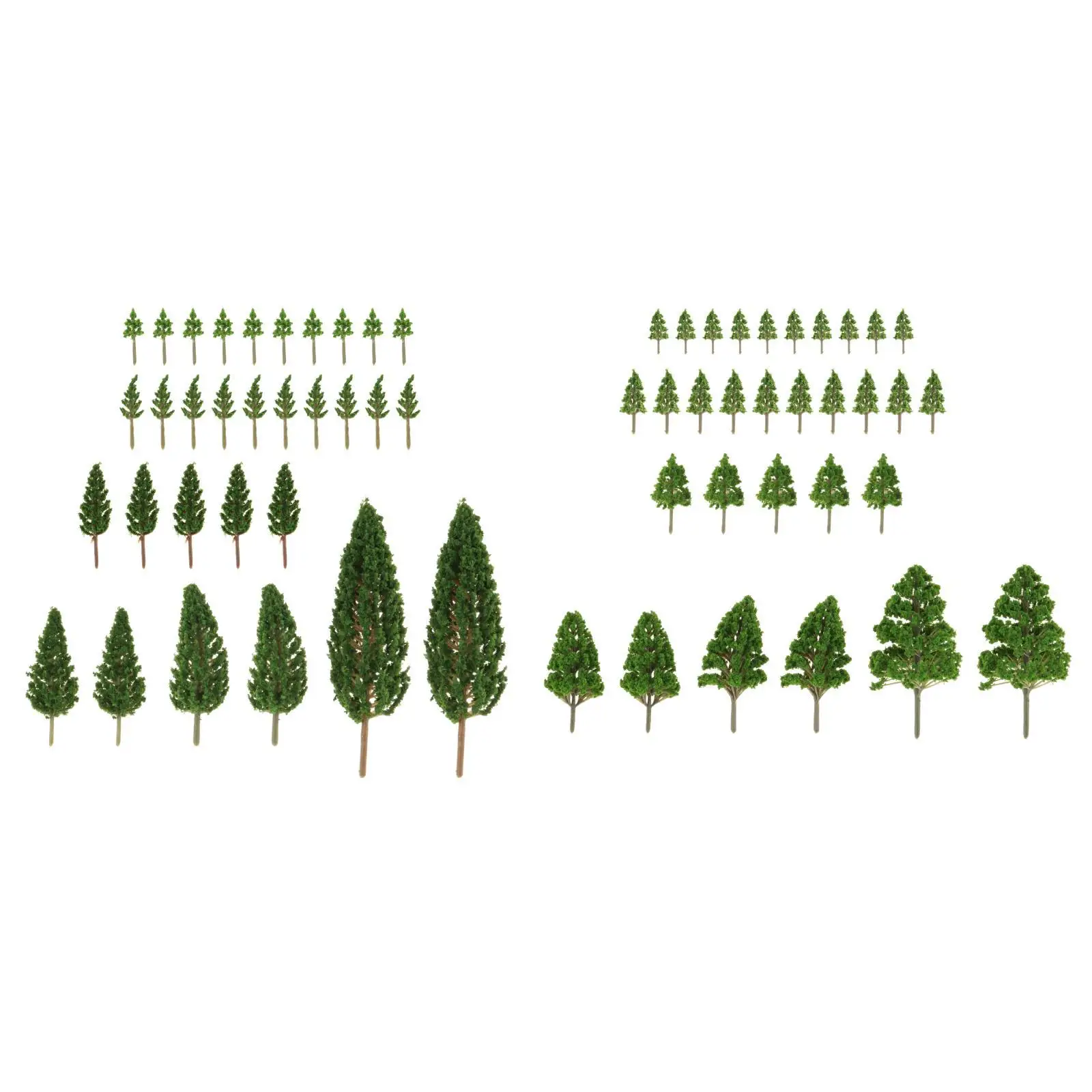 62Pcs Mixed Model Tree Mini Landscape Tree for Miniature Scenery DIY Scenery