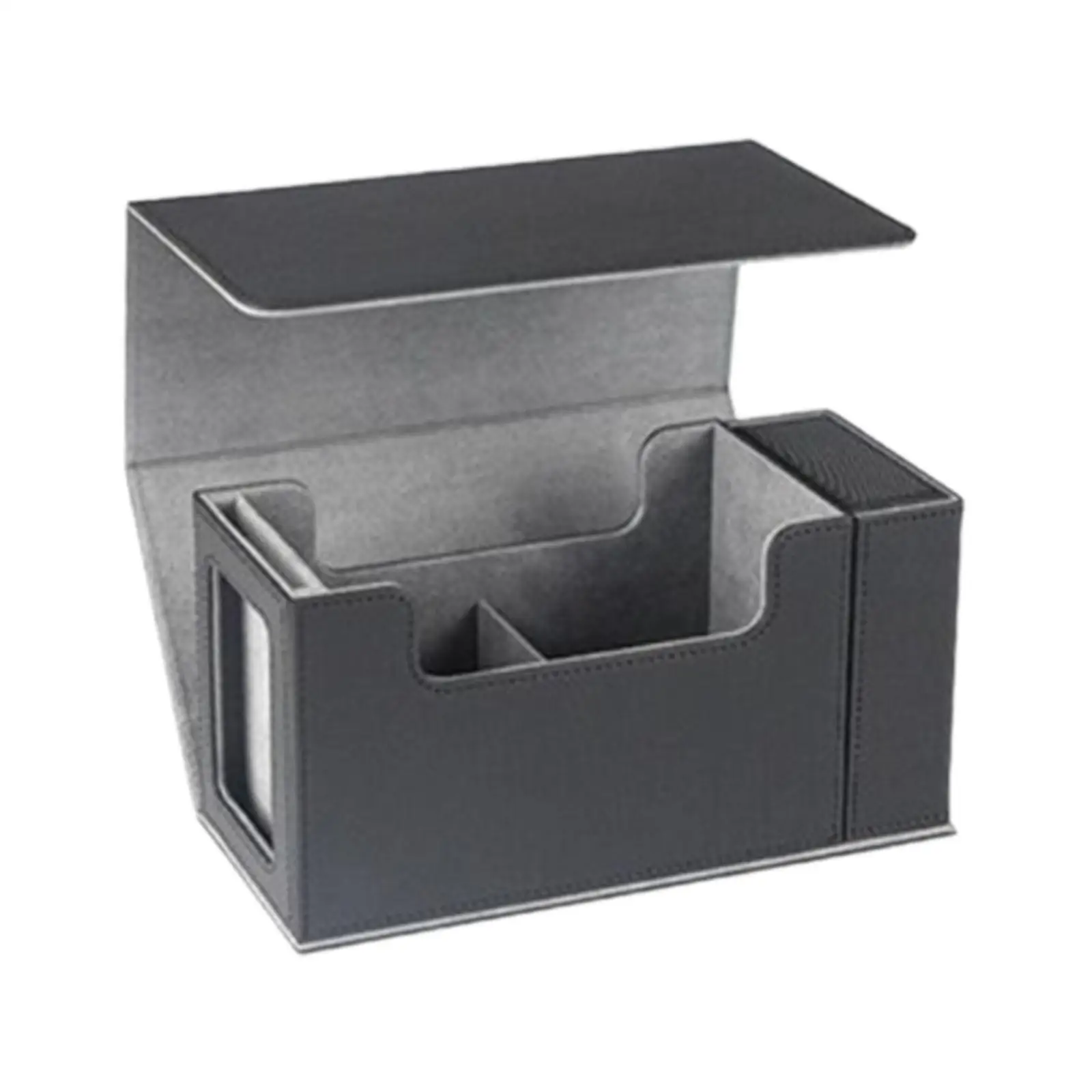 Trading Card Deck Box Card Organizer, Practical Sports Cards Cards Protector PU Leather Card Decks Case Card Deck Storage Box