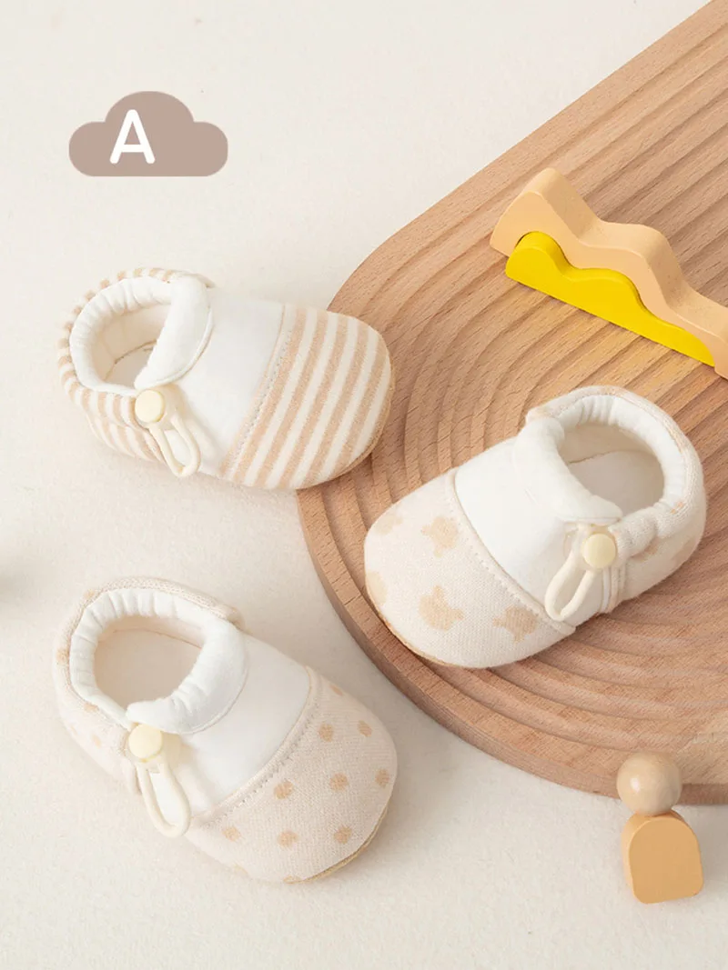 MILANCEL, nuevos zapatos para caminar de otoño para bebés de 0 a 18M, zapatos de suelo a rayas con puntos dulces para niñas, versión coreana, suaves y antideslizantes para niños pequeños - imagen 2