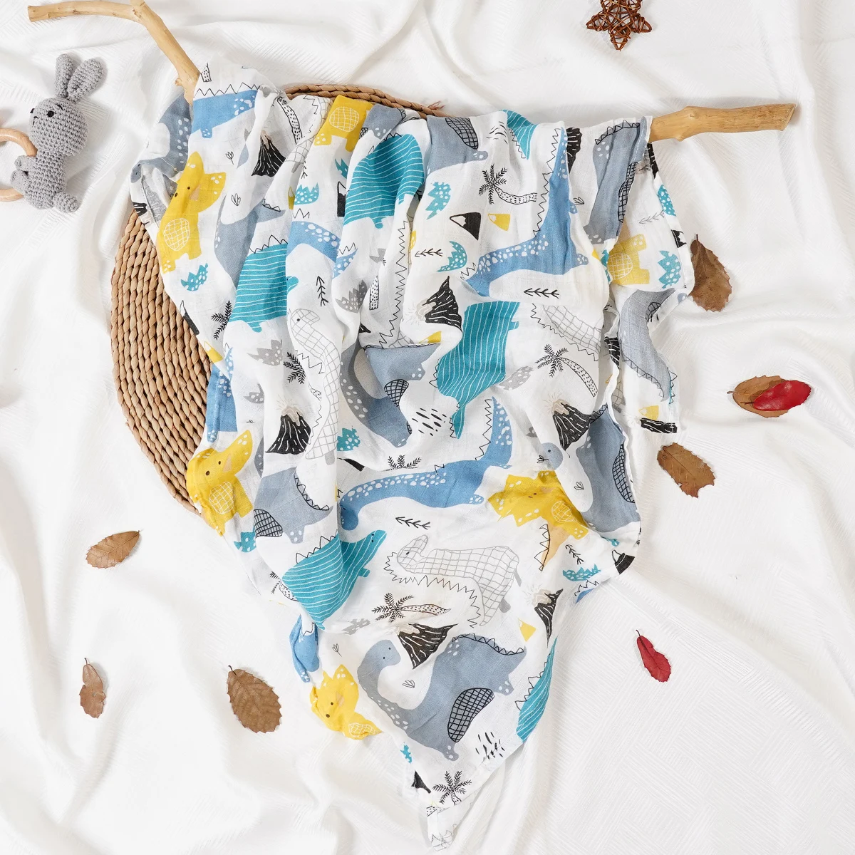 Envoltura súper suave del bebé de la manta de la muselina del bebé 120*110CM para el recién nacido