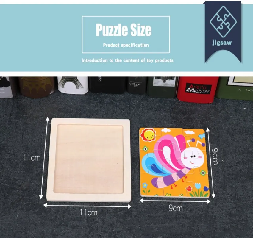 Rompecabezas de madera con animales – juguete educativo - imagen 3