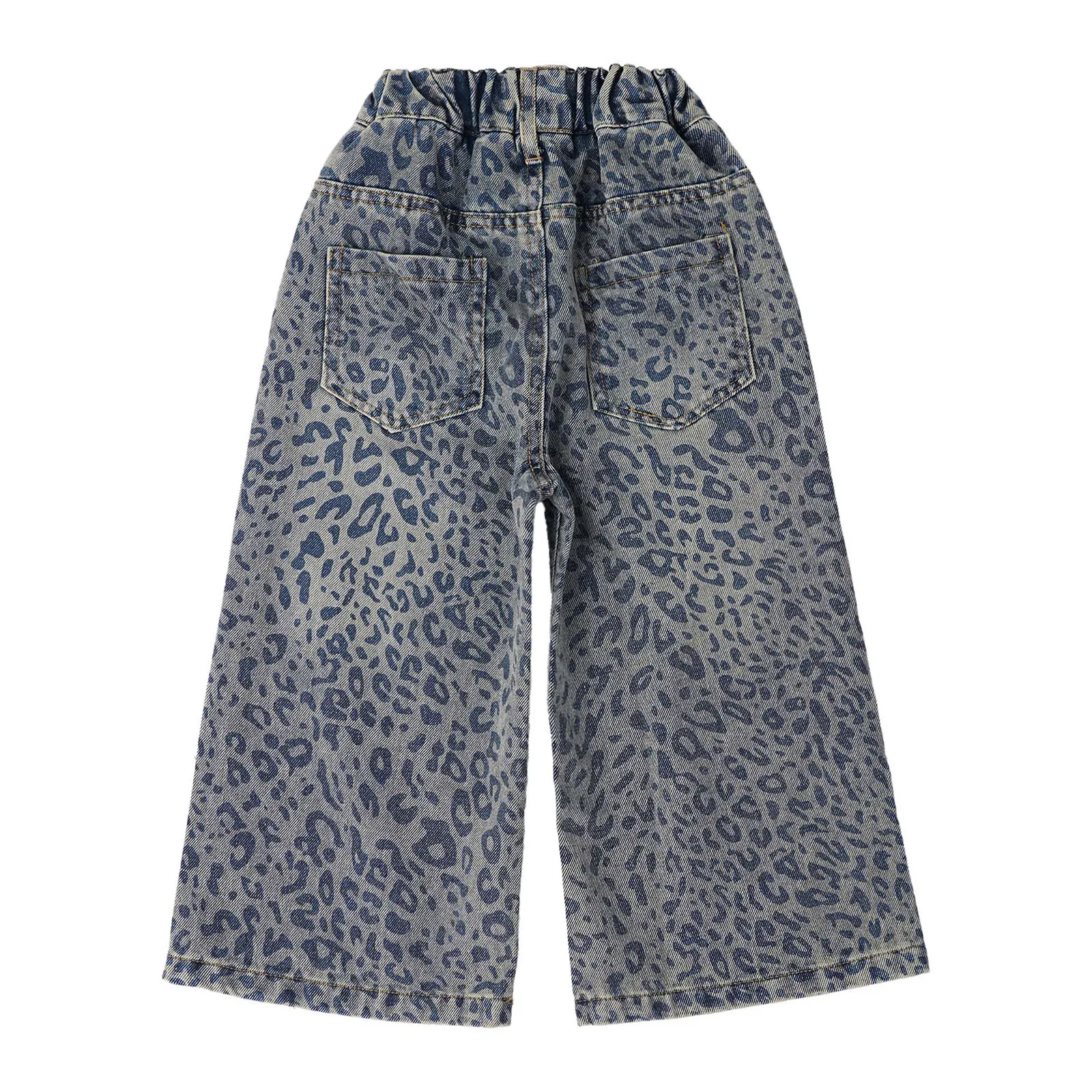 Vaqueros niña estampado leopardo con cintura elástica