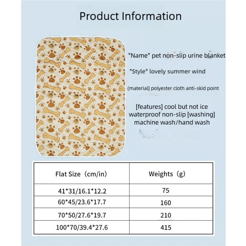 Almohadilla para orinar para mascotas reutilizable y lavable, bonita estera de entrenamiento impermeable para cachorros, manta de pañal absorbente antideslizante para perros y gatos - imagen 2
