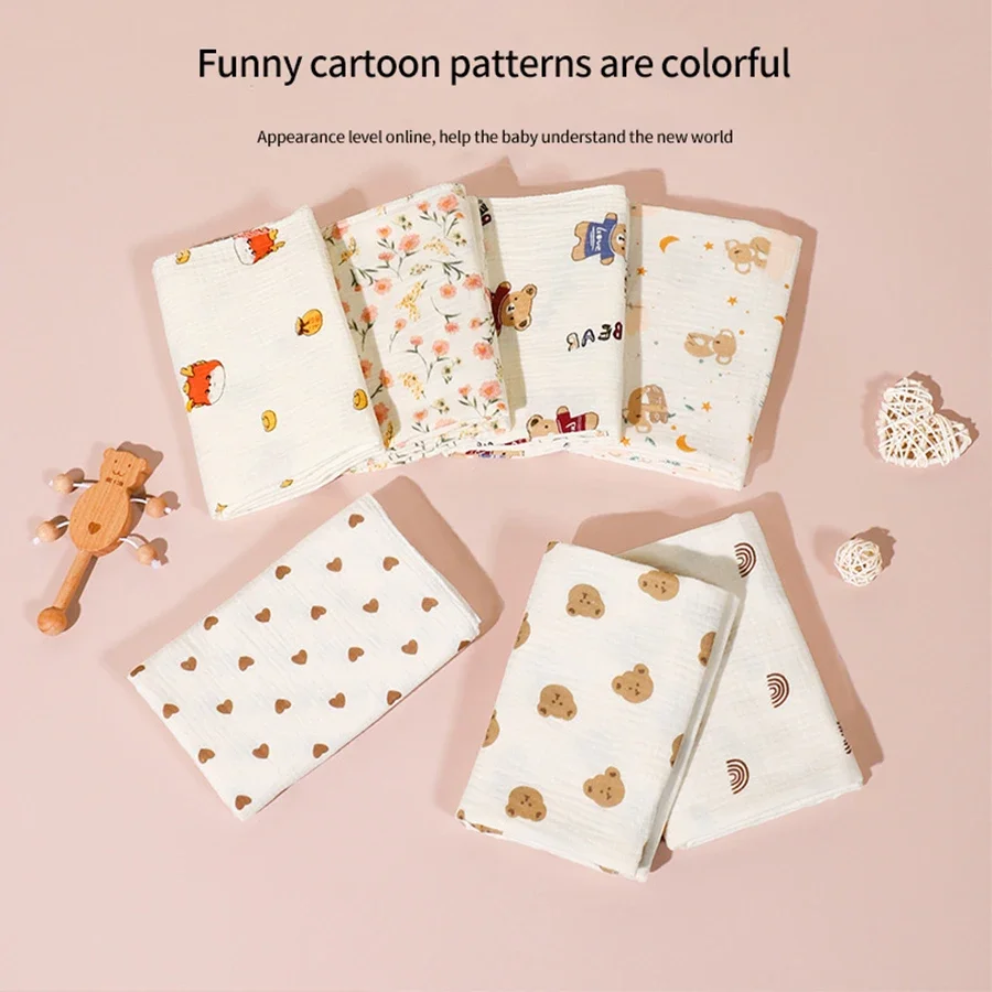 Mantas de muselina de algodón para bebé, manta receptora para recién nacido, ropa de cama envolvente, Toalla de baño infantil, artículos para bebé, 2 uds. - imagen 3