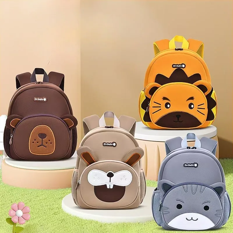 Mochila escolar para bebés de 1 a 3 años, mochila de animales de dibujos animados, Mini mochila ligera para niños