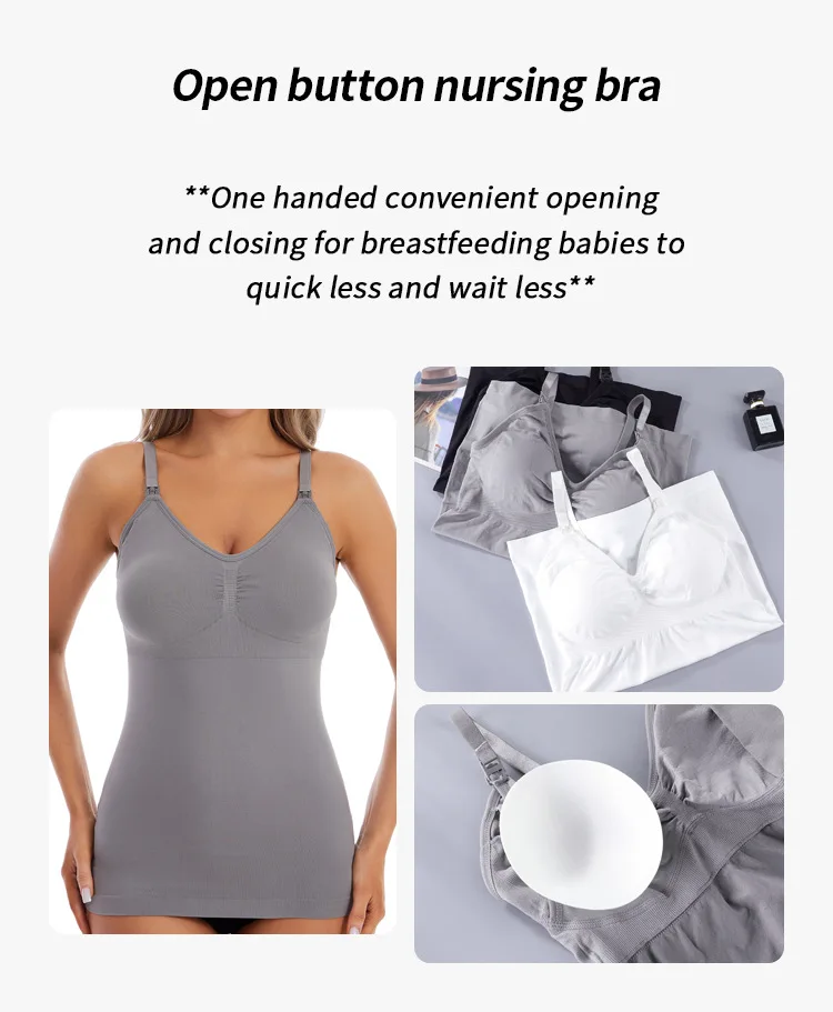 Camisola de maternidad vista posterior elástica