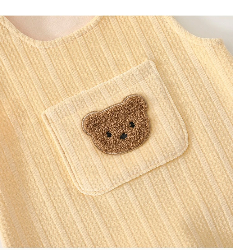 Conjunto de monos gruesos con forro polar para bebé, ropa de otoño/invierno, traje para gatear sin mangas + conjunto superior de 2 piezas para niños y niñas - imagen 5