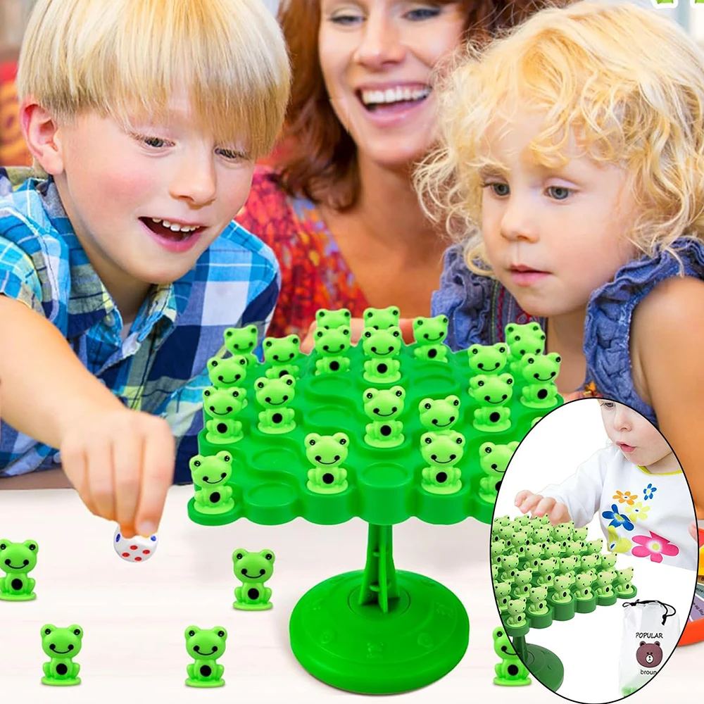 Divertido árbol de equilibrio de rana para niños, juguetes de matemáticas Montessori, juego de mesa de equilibrio, interacción entre padres e hijos, juego de equilibrio de mesa, juguete para regalo - imagen 5
