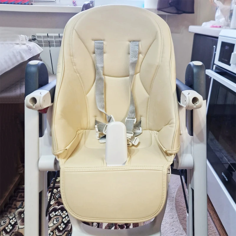 Cojín para asiento de bebé Peg Perego Siesta Prima Pappa Zero3, silla alta, silla de crecimiento para niños, Funda de cuero PU, funda para silla de cena
