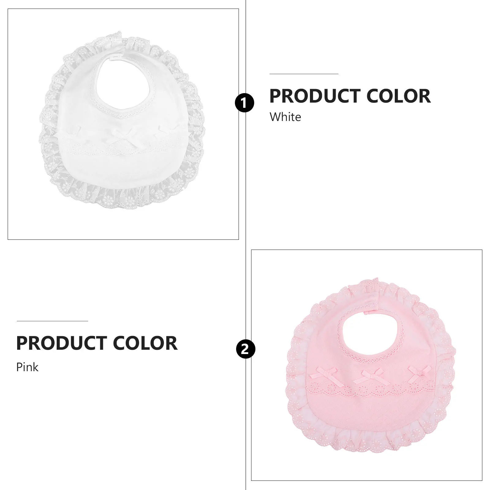 Baberos de algodón para bebé, Baberos de alimentación infantil reutilizables y suaves, ligeros y absorbentes para niños pequeños y niñas, 2 uds. - imagen 2