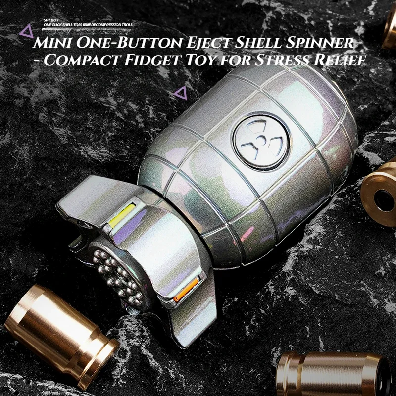 Juguete divertido para niños, Spinner de concha de expulsión de un botón, dispositivo para aliviar el estrés, Spinner de mano, regalos únicos para niños, diversión con disparar - imagen 2