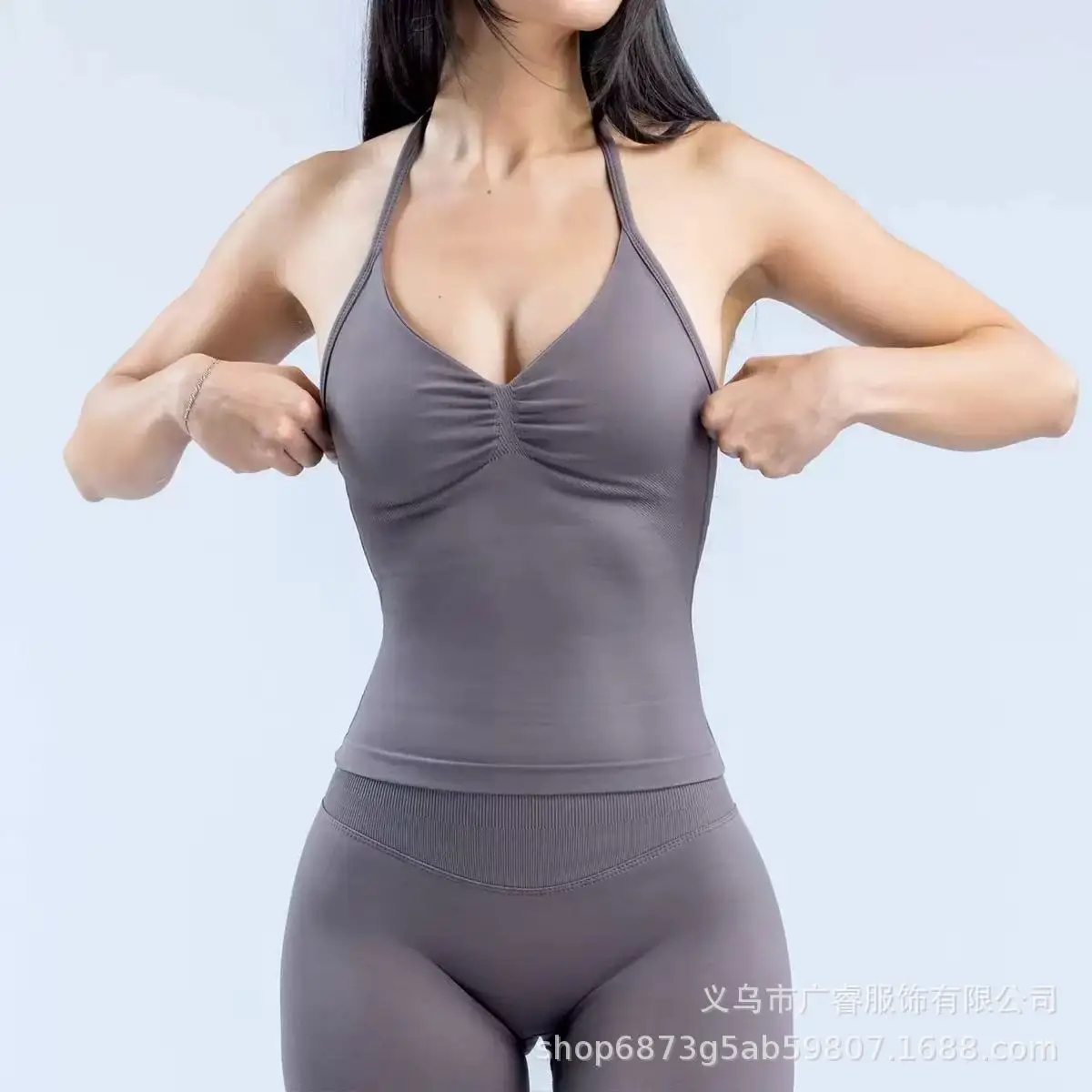 Top yoga mujer secado rápido con almohadillas pecho y espalda - imagen 4