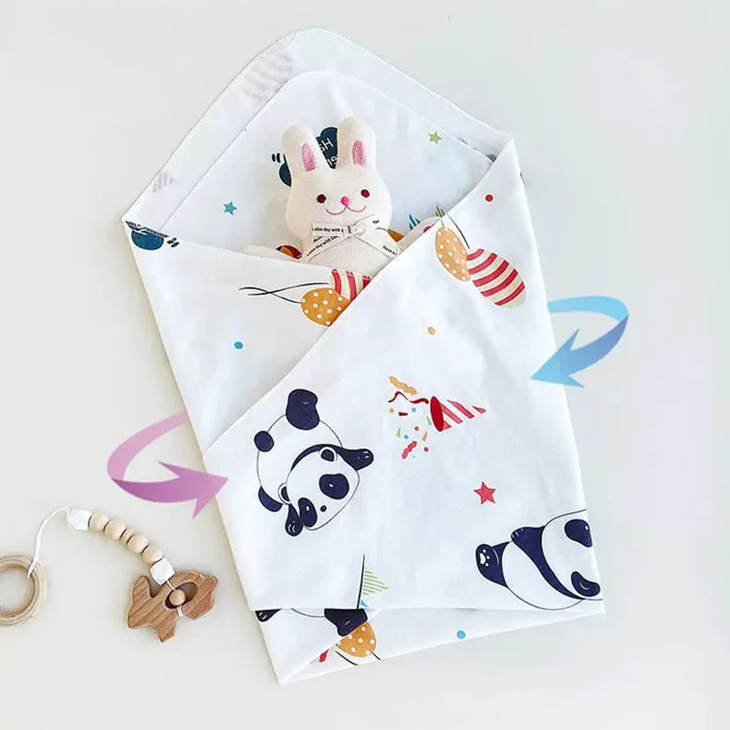 Toalla envolvente de algodón para bebé recién nacido – Baño y swaddle - imagen 4