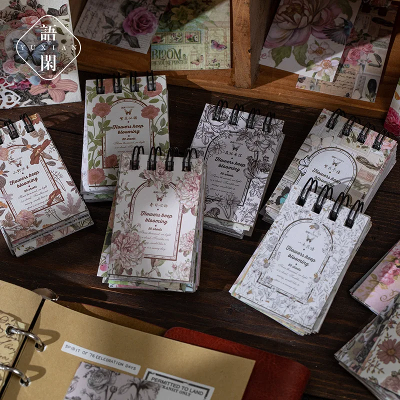 Libro de pegatinas infantiles estilo retro flores planner - imagen 2
