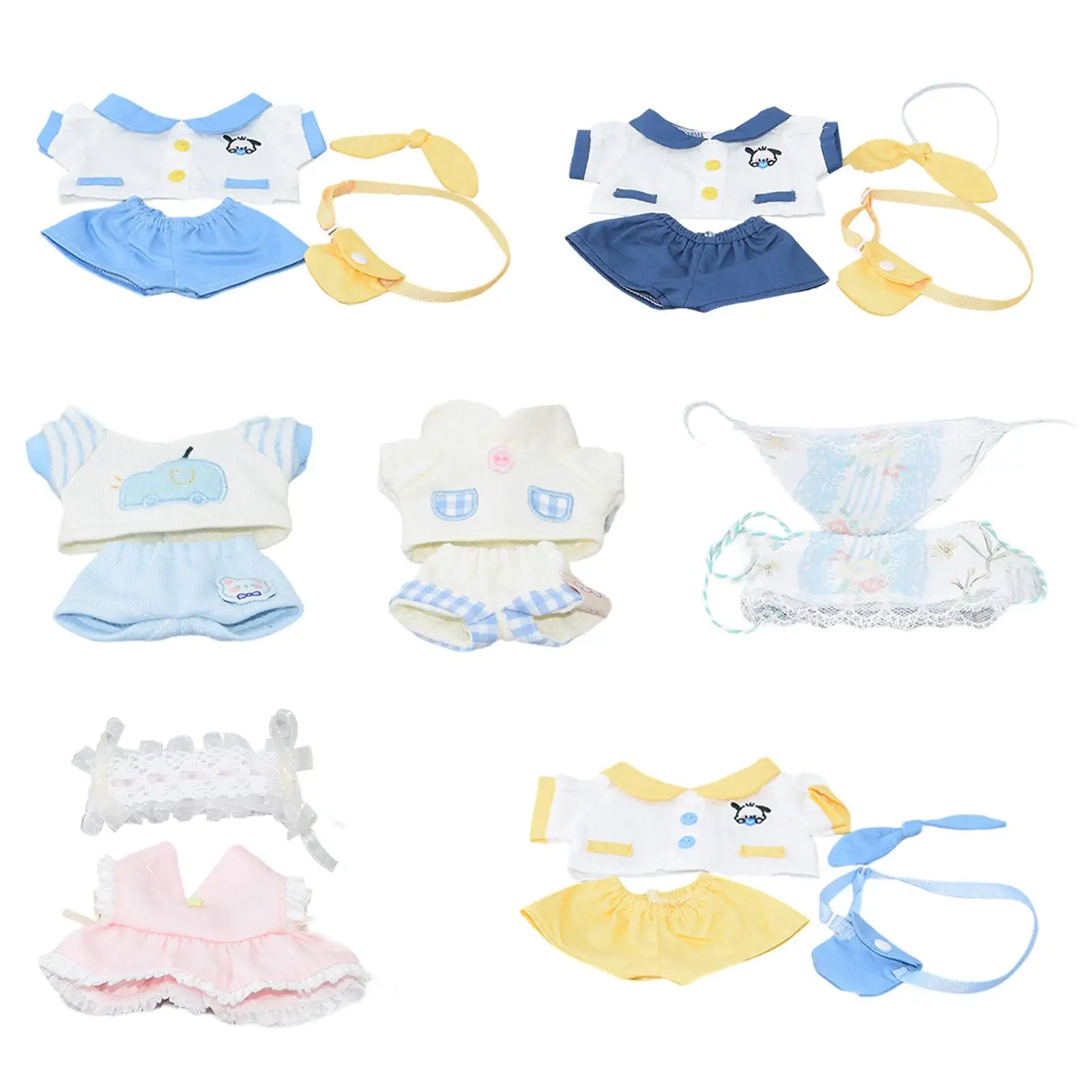 Doll Clothes, Doll Clothing for Little Girls, Flexibility Photo Props Model Accessories Soft Trendy Outfits for 17cm Costume