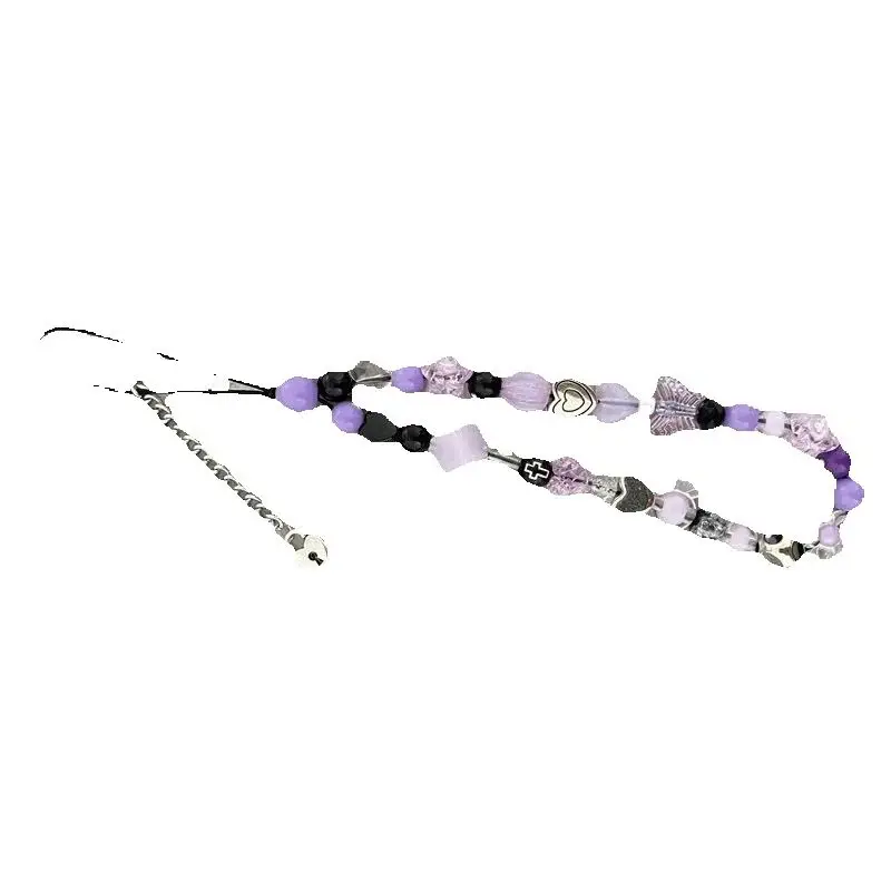 Pulsera infantil de cuentas con charms de mariposa y caramelo