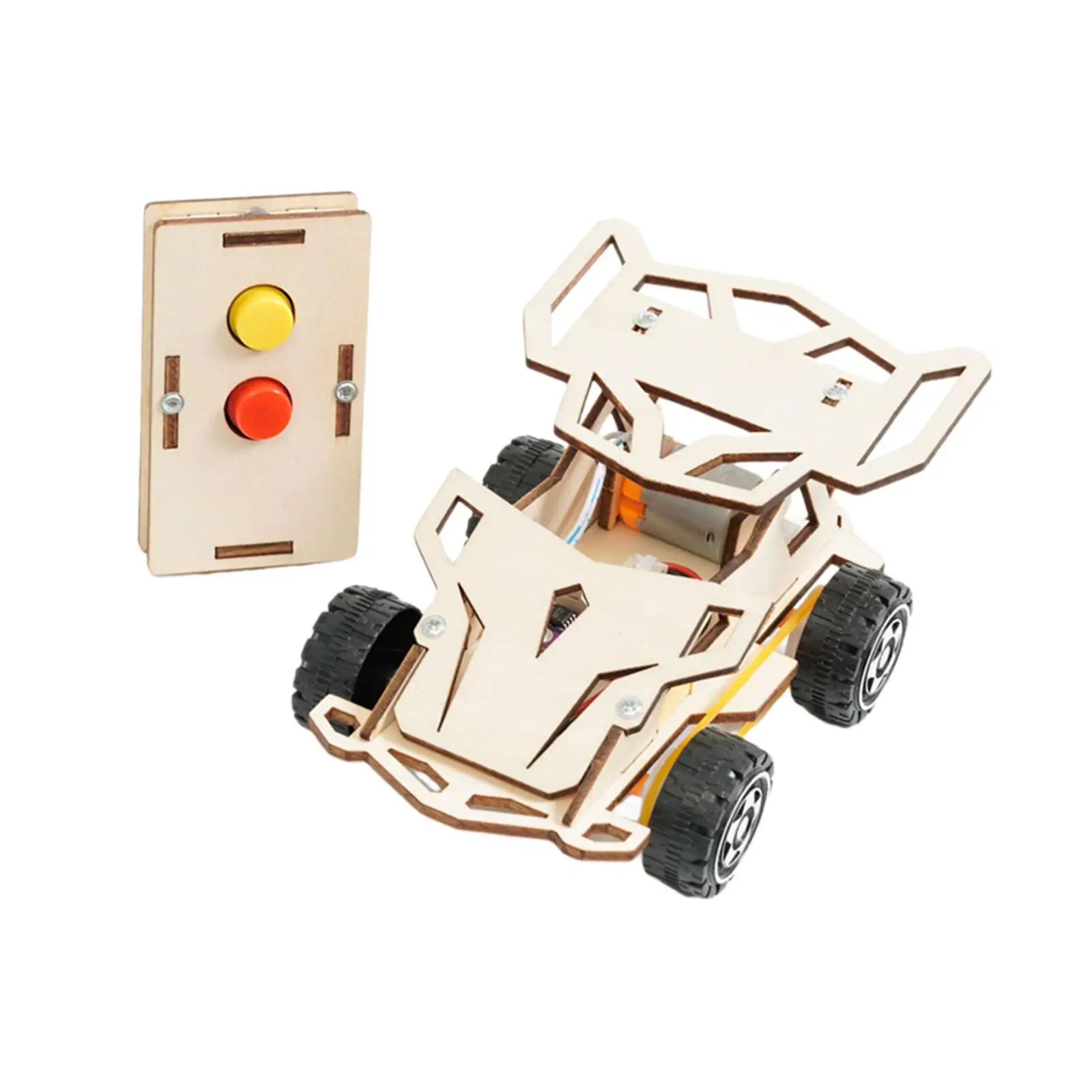Control Car Toy Wooden Science Experiment Kits RC Car Learning Toy for Gifts