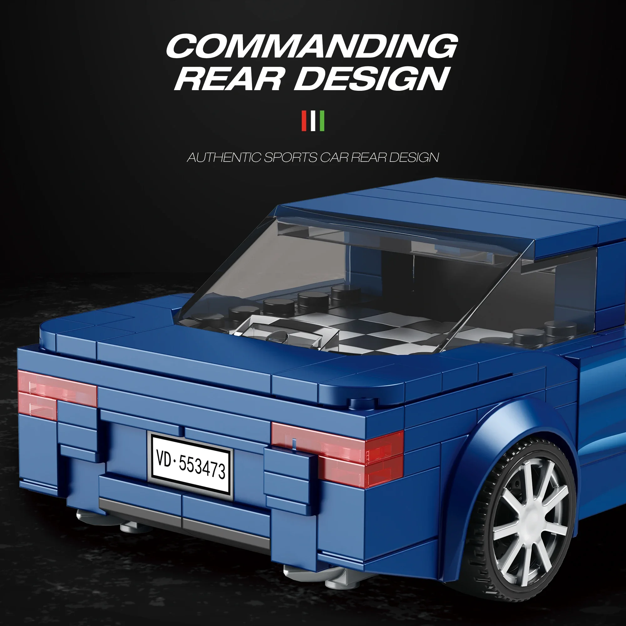 Bloques de construcción de coche deportivo para niños, juguete de ladrillos para armar vehículo de carreras de ciudad, con tecnología de piezas, ideal para regalo de vacaciones, 330 - imagen 3