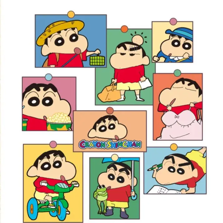 Figuras de acción de Crayon Shin-Chan, modelo decorativo personalizado, juguetes de moda, regalos para niños, vida diaria, Serie 3 - imagen 2